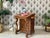 Antique Victorian Burl Walnut Wood and Leather Davenport Writing Table Secretary Desk Dimensions: 32" TALL 29 1/2” TALL...