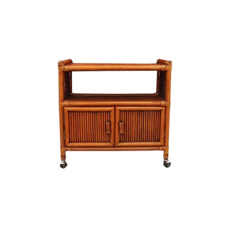 Rolling Bamboo Bar Cart For Sale