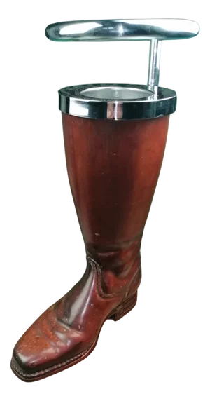 Wooden Umbrella Stand in the shape of a Texan Boot, 1950s
