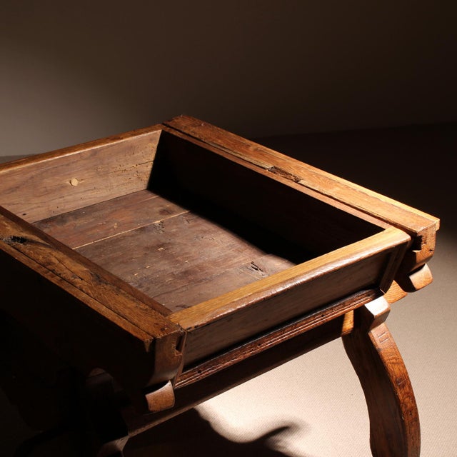 18th Century Alpine Rustic Jogltisch Farmhouse Table in Oak For Sale - Image 13 of 17