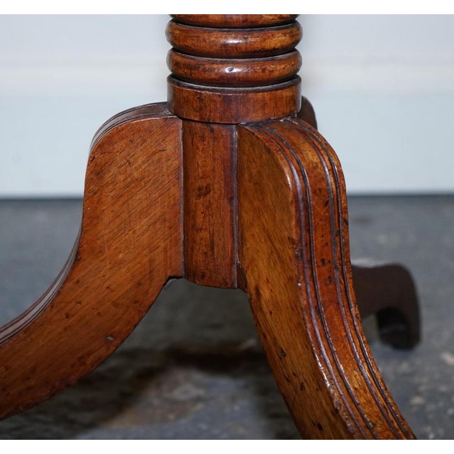 19th Century English Oak Rectangle Tripod Tilt Top Table For Sale - Image 6 of 13