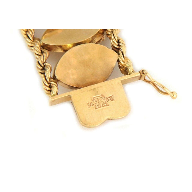 Link Rope 14k Yellow Gold Chain Bracelet For Sale In Miami - Image 6 of 6