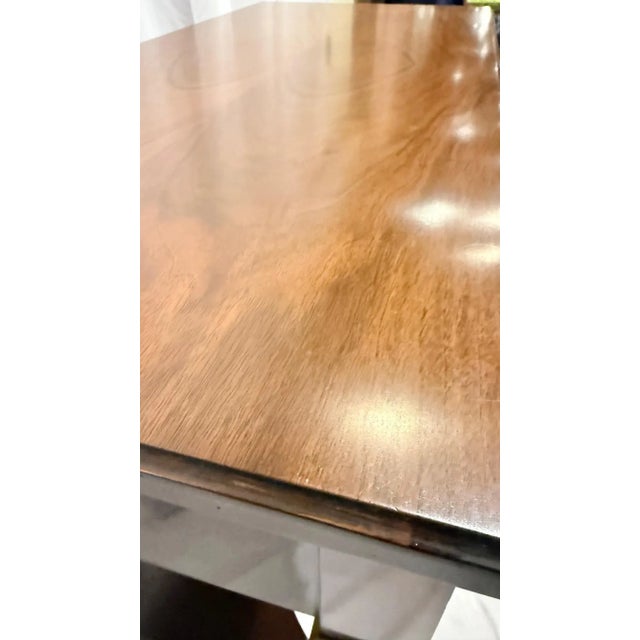 Brown John Widdicomb Neoclassical Mahogany Console Table With Gilt Bronze Mounts For Sale - Image 8 of 14