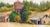 Rustic $639 1969 "Ward Ranch" Landscape Watercolor Painting by Leonard Frank Starks For Sale - Image 3 of 5