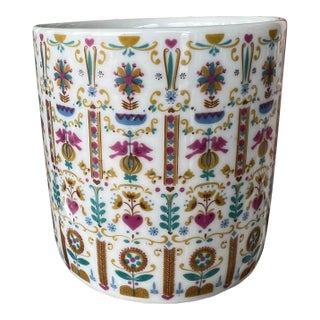 Vintage German Folk Ceramic Cylinder Cup by Kurt Hammer For Sale