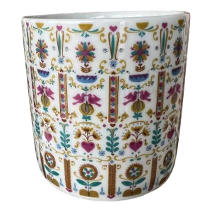 Vintage German Folk Ceramic Cylinder Cup by Kurt Hammer