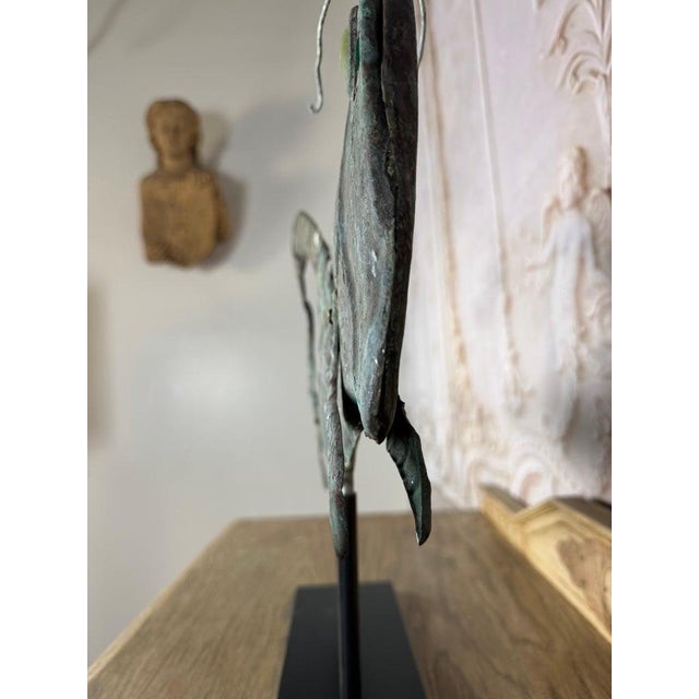 Vintage Verdigris Copper Grasshopper Sculpture For Sale In Los Angeles - Image 6 of 14