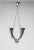 Silver Early 20th Century Silver Plated Solid Bronze 4-Light Horn Chandelier For Sale - Image 8 of 11