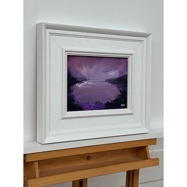 Early 21st Century Violet Reflections at Dusk - Miniature Art by Contemporary British Artist 2025 For Sale - Image 5 of 12