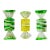 Murano Handblown Glass Yellow and Green Candies, Set/3 For Sale