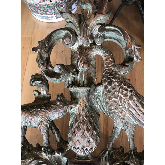 Chippendale Style Painted Mirror With Ho-Ho Bird and Fox Crest For Sale In New York - Image 6 of 9