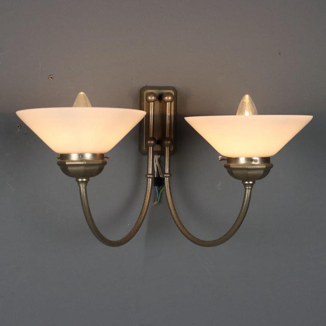 Silver Vintage Wall Lamp in Glass and Metal, 1960s For Sale - Image 8 of 8