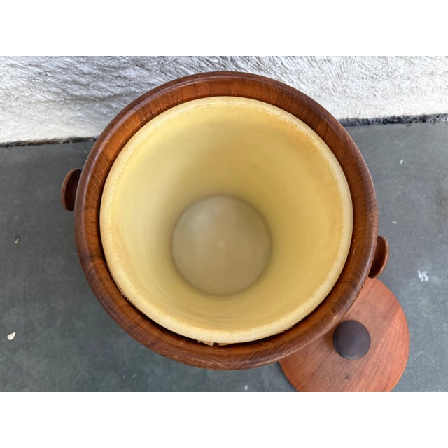 1960s Vintage Digsmed Teak Wood Ice Bucket Mid Century Danish Modern For Sale - Image 5 of 7