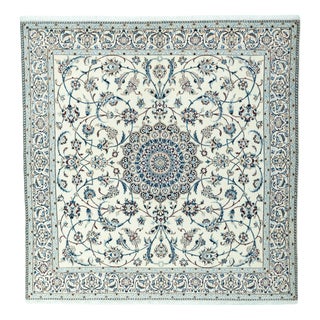 Hand-Knotted Oriental Rug with Silk For Sale