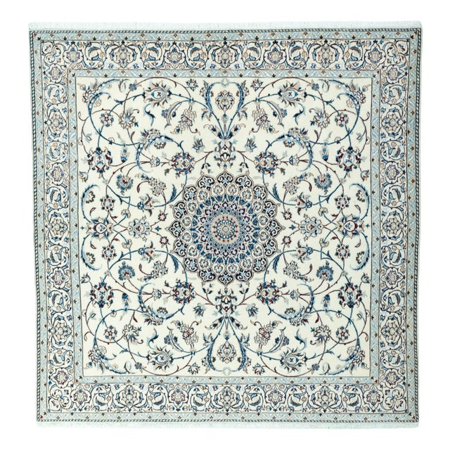 Hand-Knotted Oriental Rug with Silk For Sale