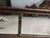 Antique 1920s Colonial Revival 3-Panel Etched Glass Wall Mirror, Carved Wood Frame, beautiful design