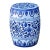 Vintage Asian Glazed Ceramic Garden Stool For Sale
