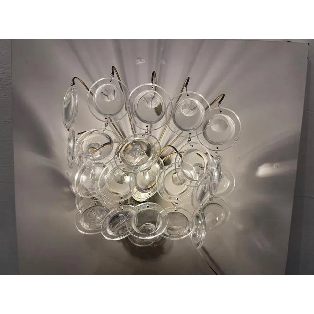 Vintage Glass Disc Sconces, 1960s, Set of 2 For Sale - Image 4 of 12