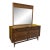 1950s Broyhill Brasilia 6 Drawer Lowboy Dresser With Mirror For Sale