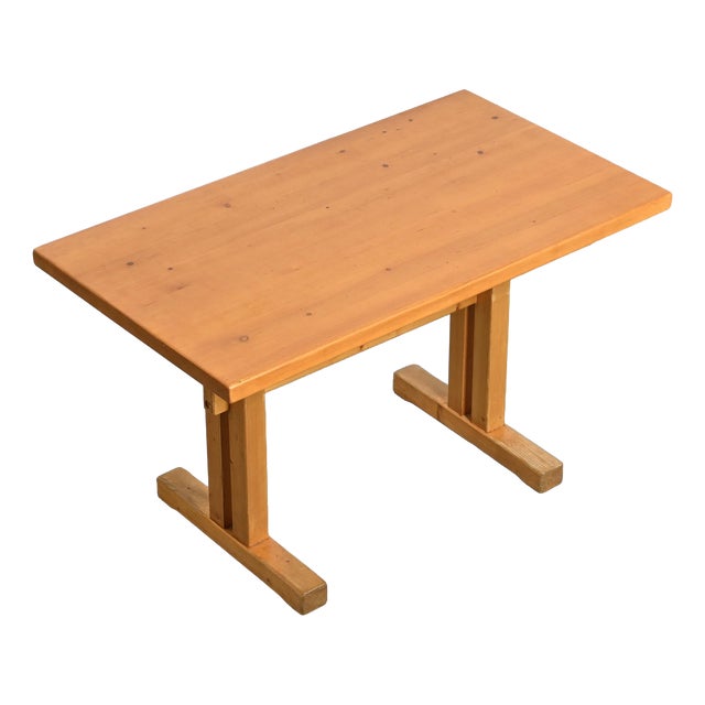 Pine Dining Table for Les Arcs, France, 1970s For Sale