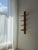 Mid Century Solid Oak Asymmetrical Wall Rack For Sale - Image 9 of 10