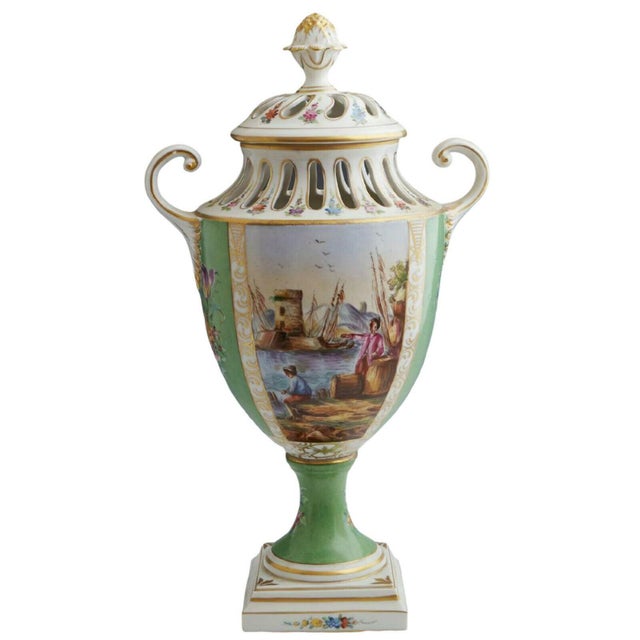 18th Century 1700's Antique English Chelsea Gilt Decorated, Porcelain Covered Vase For Sale - Image 5 of 5