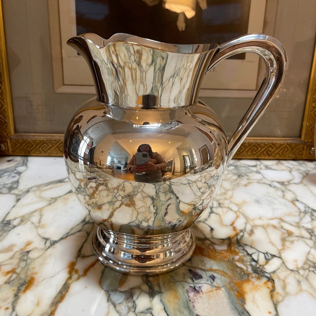 Reed & Barton Silver Plated Water Pitcher For Sale - Image 9 of 9