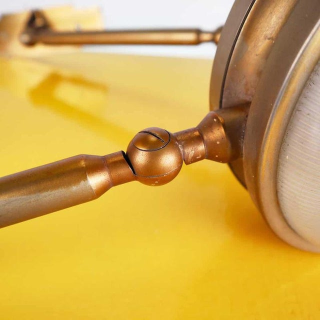 Metal Adjustable Brass and Glass Wall Lamps attributed to Sergio Mazza for Artemide, 1960s, Set of 2 For Sale - Image 7 of 13