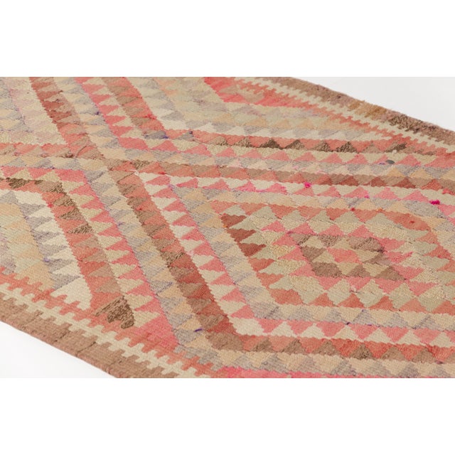Textile Vintage Minimalist Kilim Rug For Sale - Image 7 of 10