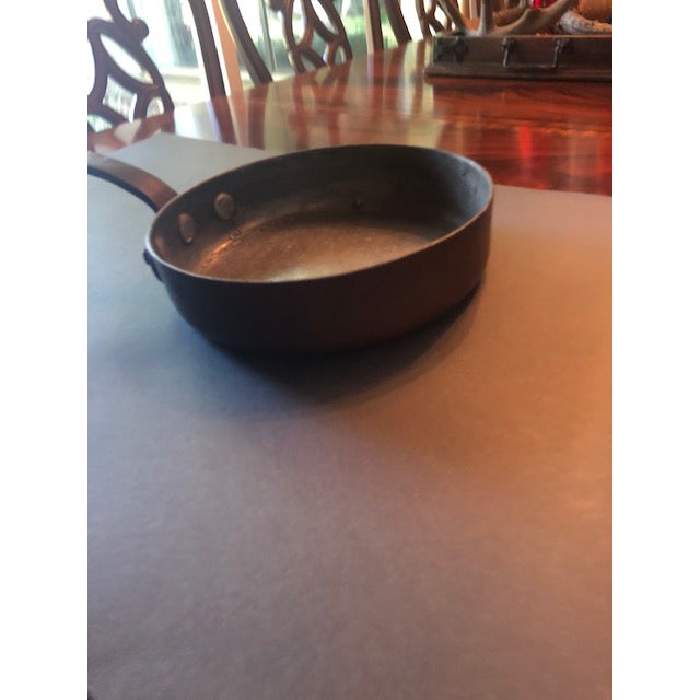 Traditional Antique Duperquet Huot & Moneuse Co (Dh&mc) Copper Saute Pan For Sale - Image 3 of 9