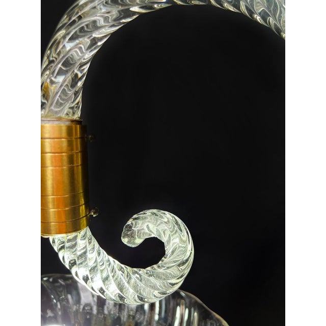 Glass Mid-20th Century Charming Chandelier by Ercole Barovier, Murano, 1940s For Sale - Image 7 of 18