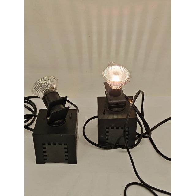 Postmodern Postmodern Spot Licht Osram 42311 Cube in Black, Set of 2 For Sale - Image 3 of 10