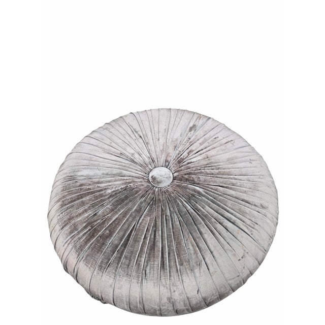 Early 21st Century Hollywood Regency Carved Round Ottoman For Sale - Image 5 of 7