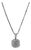 0.50ctw Princess Diamond Halo Pendant Necklace 14k White Gold 18" Box Chain For Sale