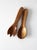 Mid Century Wooden Serving Utensils Pair For Sale - Image 4 of 6
