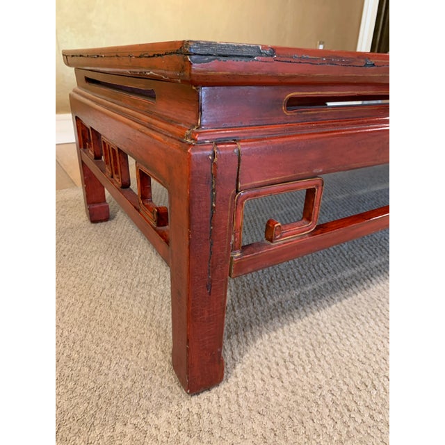 Mid 20th Century Vintage Chinese Red Lacquer Coffee Table Chairish
