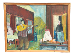 Hendrik De Jong, Familjen (The Family), 1980, Oil on Canvas, Framed