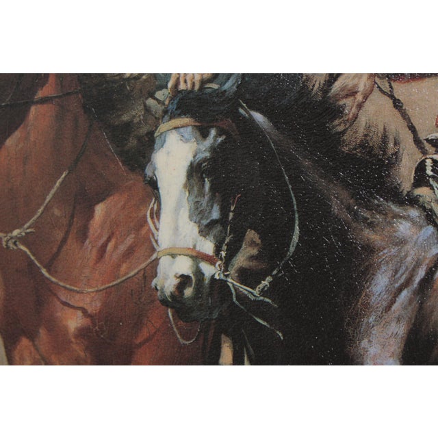 Frederick Remington Reproduction Oil Painting on Canvas For Sale - Image 11 of 17