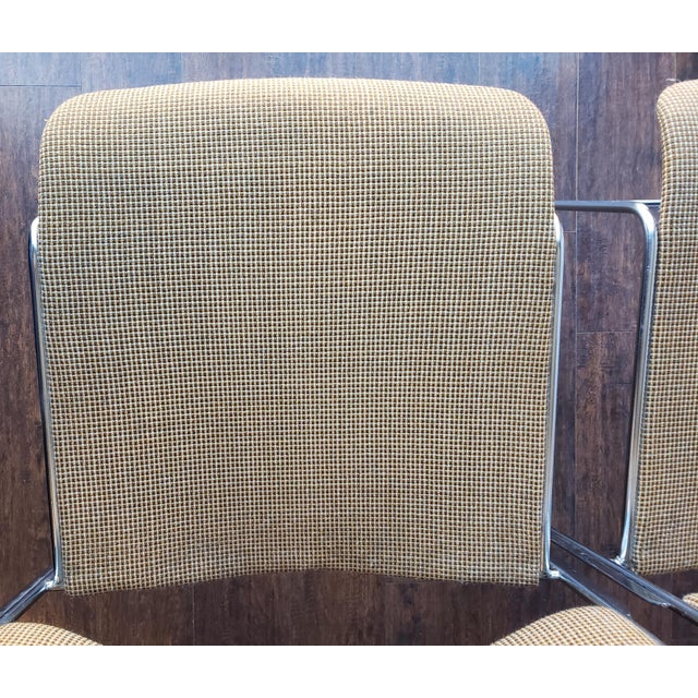 1970s Vintage David Rowland for Gf Business Equipment 40/4 Upholstered Chairs - A Pair For Sale - Image 11 of 16