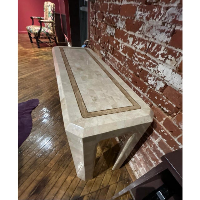 Maitland - Smith Tessellated Fossil Console Sofa Table Attributed to Maitland Smith For Sale - Image 4 of 9