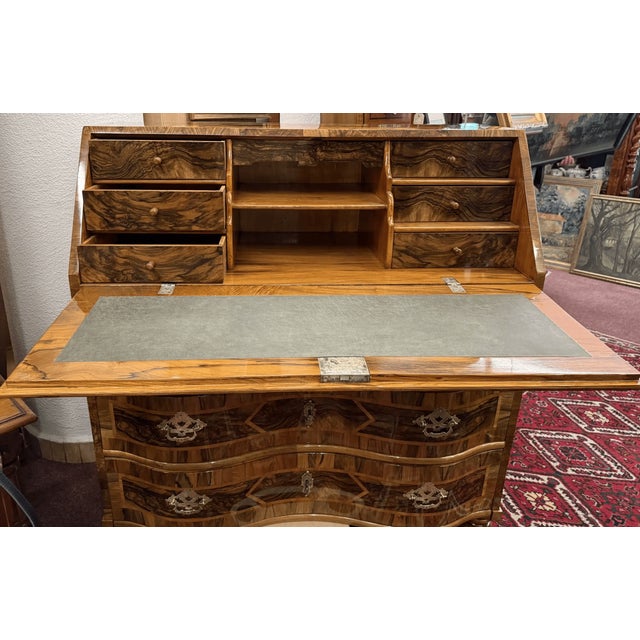 Baroque Baroque Secretaire in Fruitwood Marquetry, Germany, 1760 For Sale - Image 3 of 8