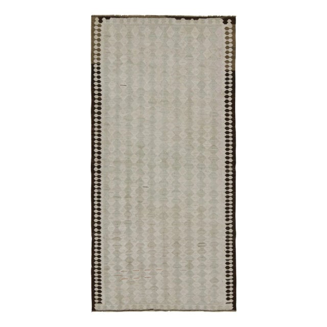 Gray 1950s Vintage Shahsavan Persian Kilim With Gray Geometric Patterns, From Rug & Kilim For Sale - Image 8 of 8