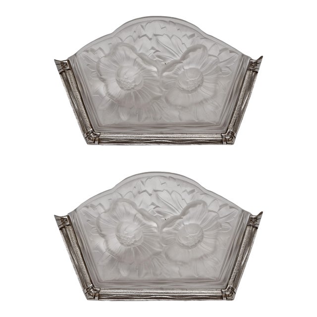 French Art Deco Sconces by Mouynet & Verdun 1930 France - A Pair For Sale