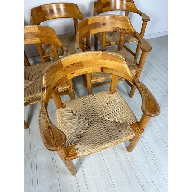 Contemporary Vintage Danish Pine Dining Chairs by Rainer Daumiller, 1970s, Set of 6 For Sale - Image 3 of 13