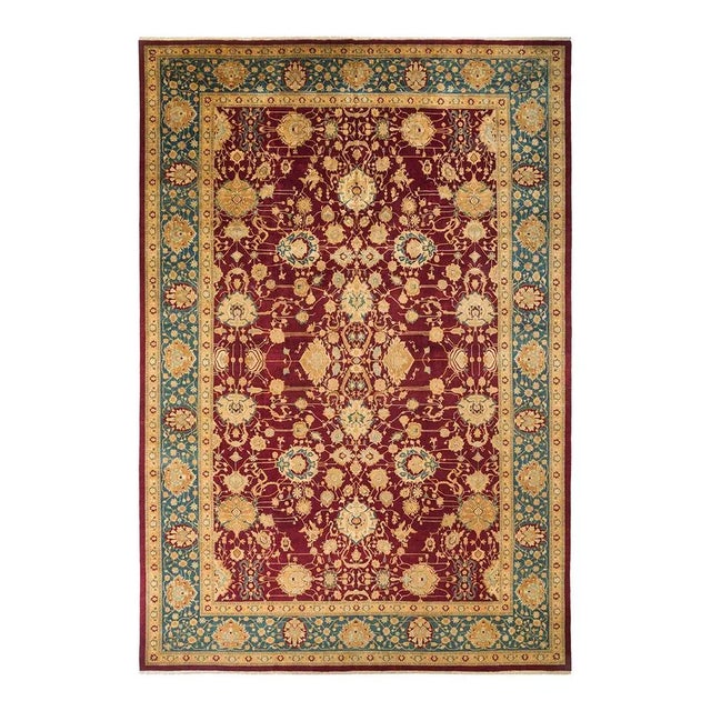 Mogul Collection Hand-Knotted Area Rug - Red 12' 3" x 17' 10" For Sale - Image 4 of 4