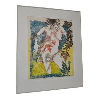 Circa 1986 Sasha Wasko "Life Cycle - Fall" Aquatint Etching For Sale