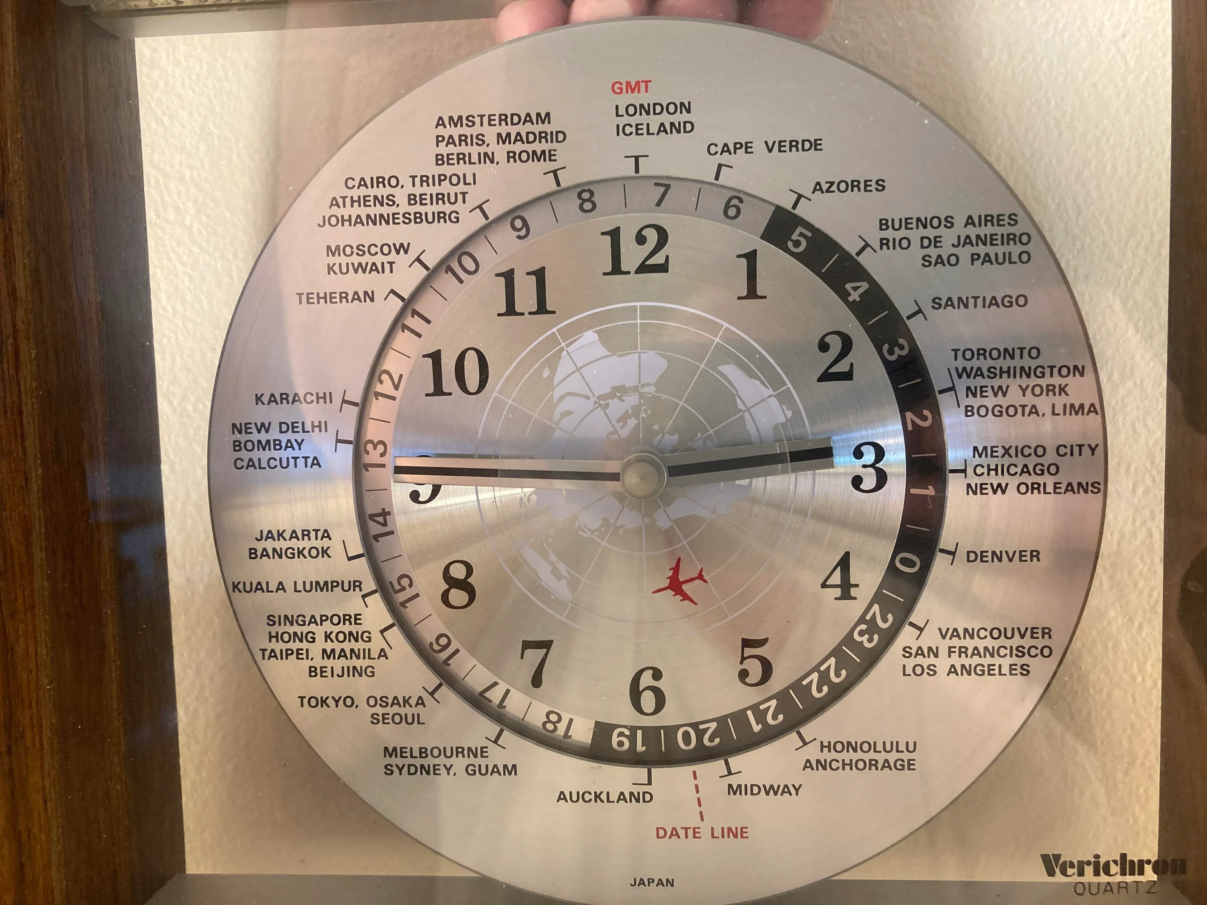 Mid Century Verichron World Clock | Chairish