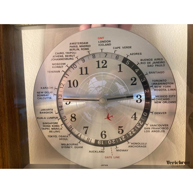 Mid Century Verichron World Clock | Chairish