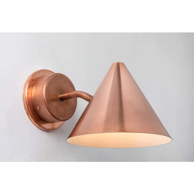Hans-Agne Jakobsson 'Mini-Tratten' Hand-Polished Copper Outdoor Sconces - a Pair For Sale In Los Angeles - Image 6 of 12