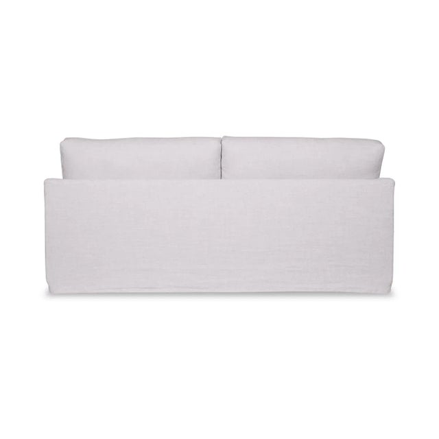 Contemporary Moss Home Megan Loveseat 64"W, Luca Snow For Sale - Image 3 of 7